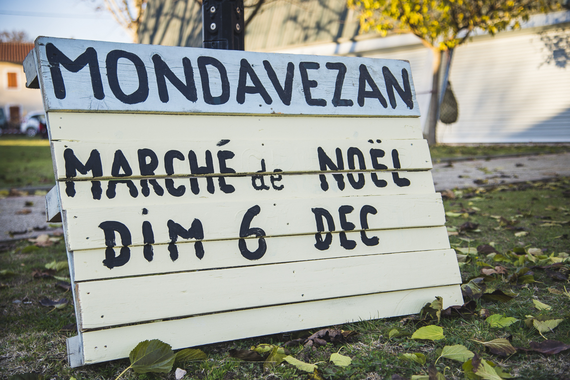 rozimages - photographie d'évènement - évènement communautaire - Marché de Noël 2015 - panneau - Mondavezan, France