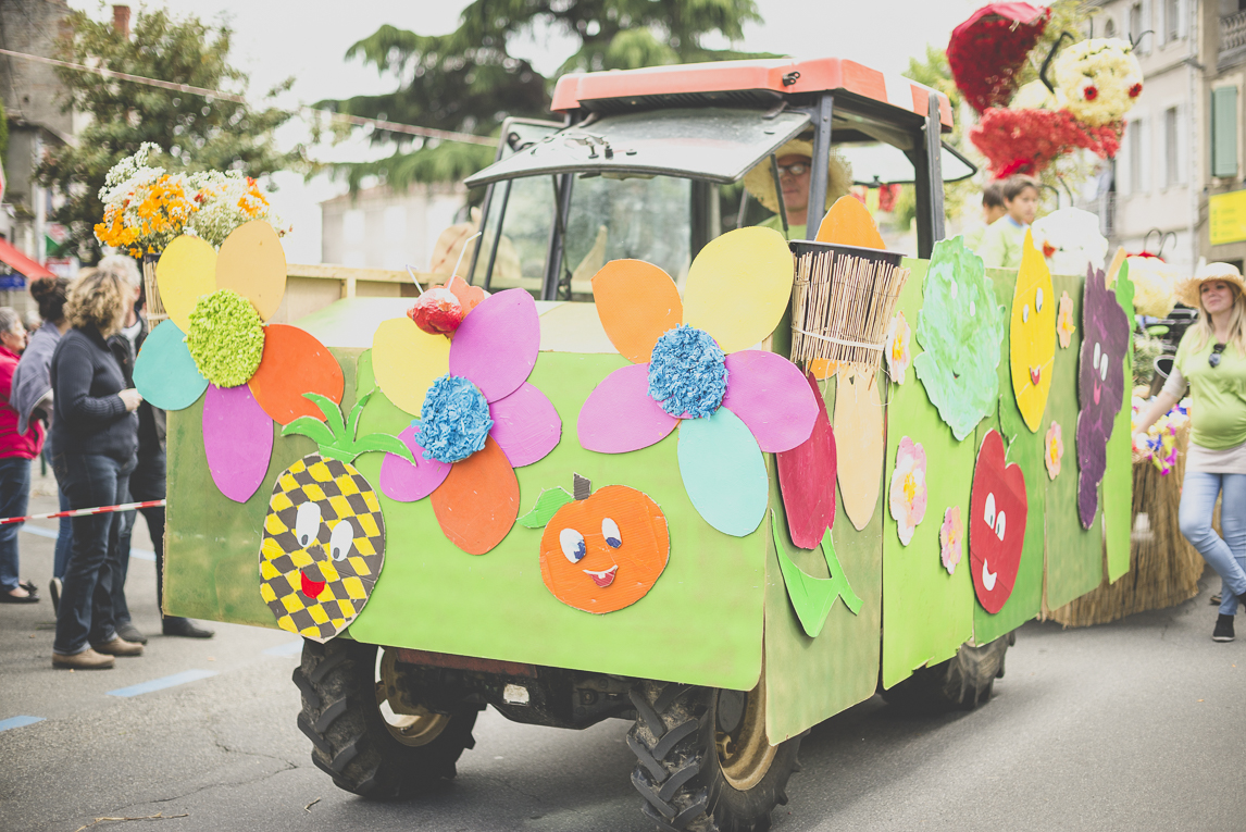 Fête des fleurs Cazères 2016 - char décoré de défilé - Photographe évènementiel