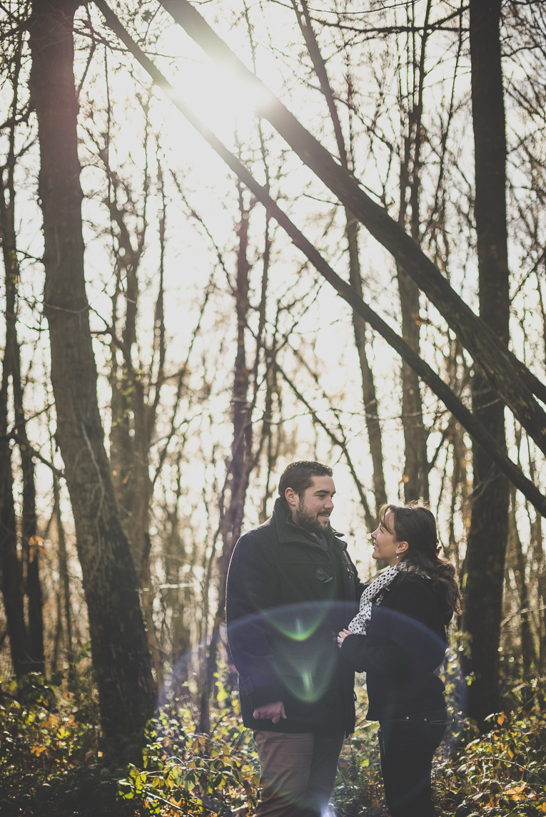 Couple session in the countryside - man and woman in the forest - Couple Photographer
