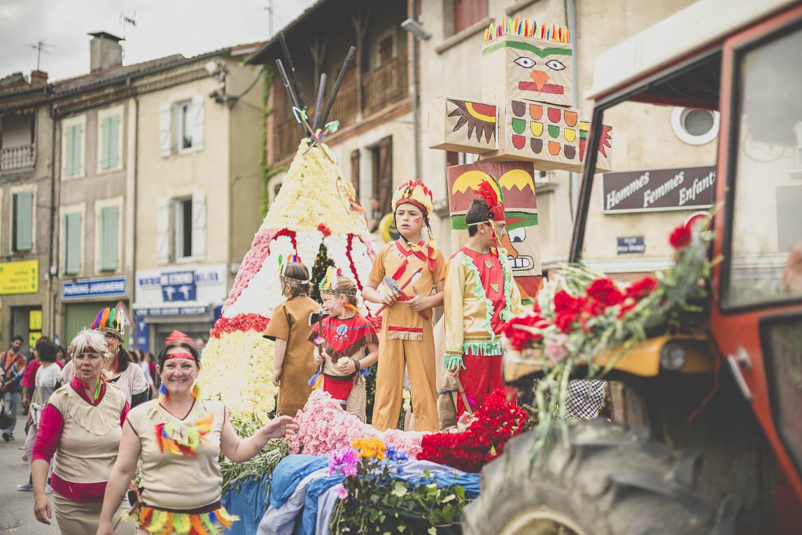 Fête des fleurs Cazères 2016 - char de défilé décoré - Photographe évènementiel
