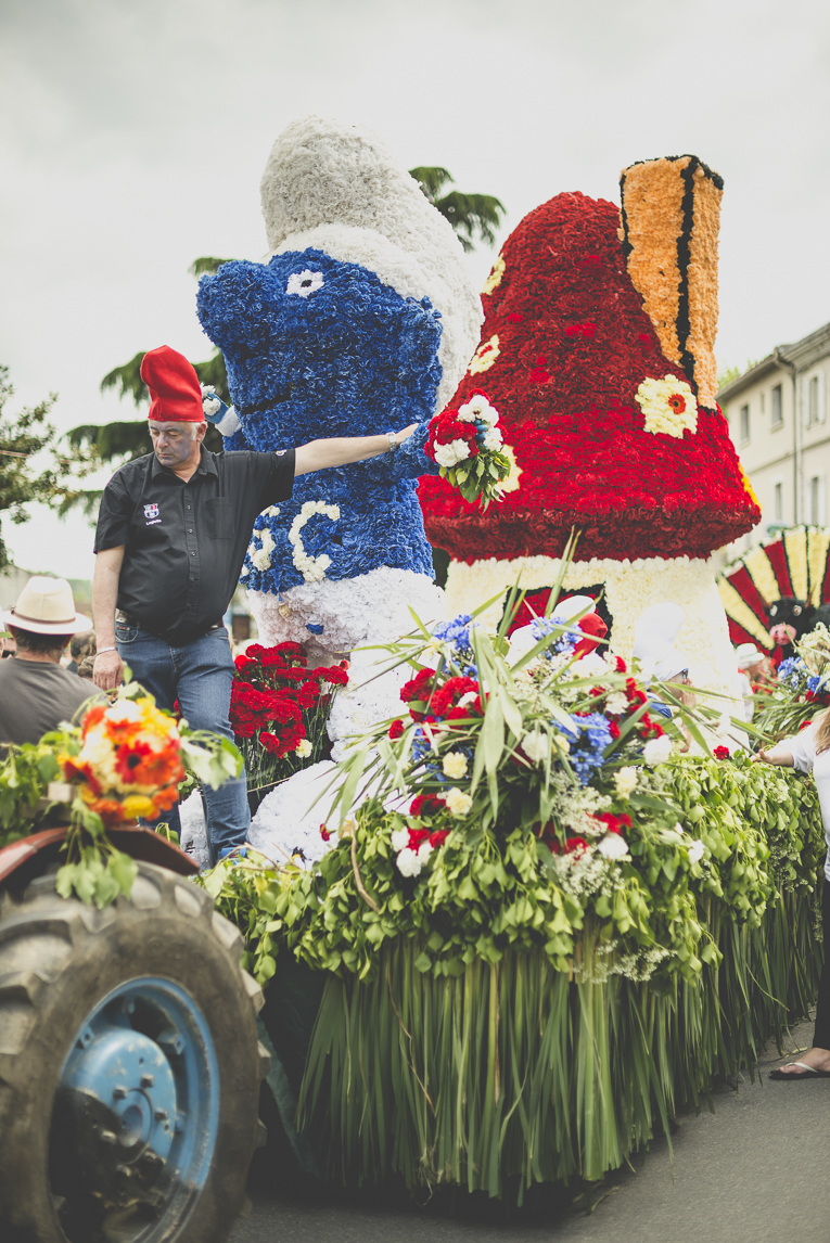 Fête des fleurs Cazères 2016 - défilé sur le thème des Schtroumpfs - Photographe évènementiel
