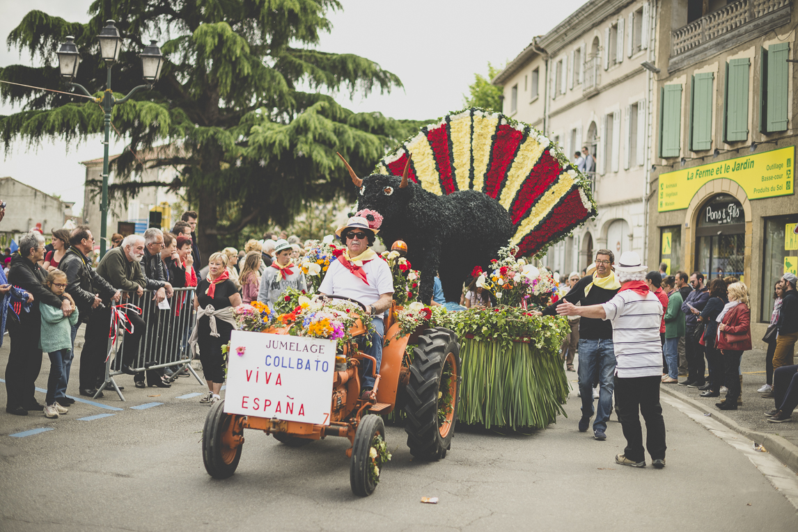 Fête des fleurs Cazères 2016 - tracteur et char de défilé - Photographe évènementiel