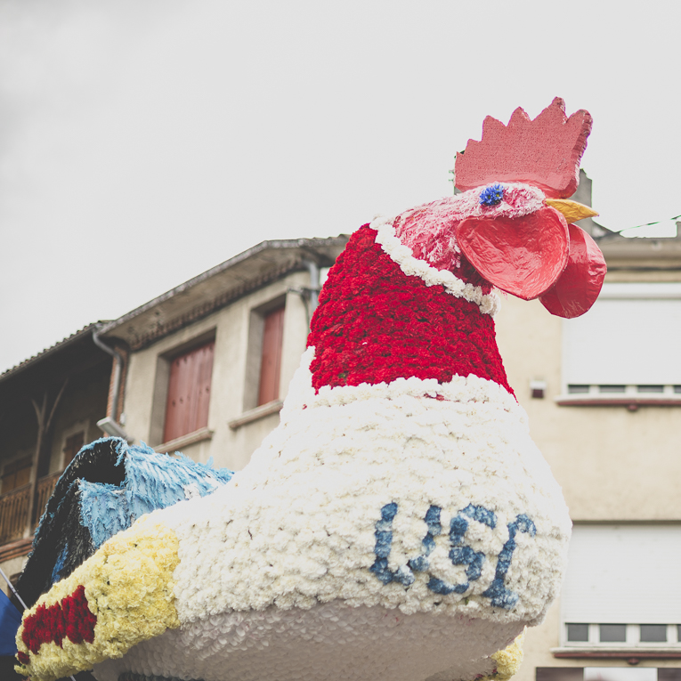 Fête des fleurs Cazères 2016 - chicken-shaped decorated float - Event Photographer