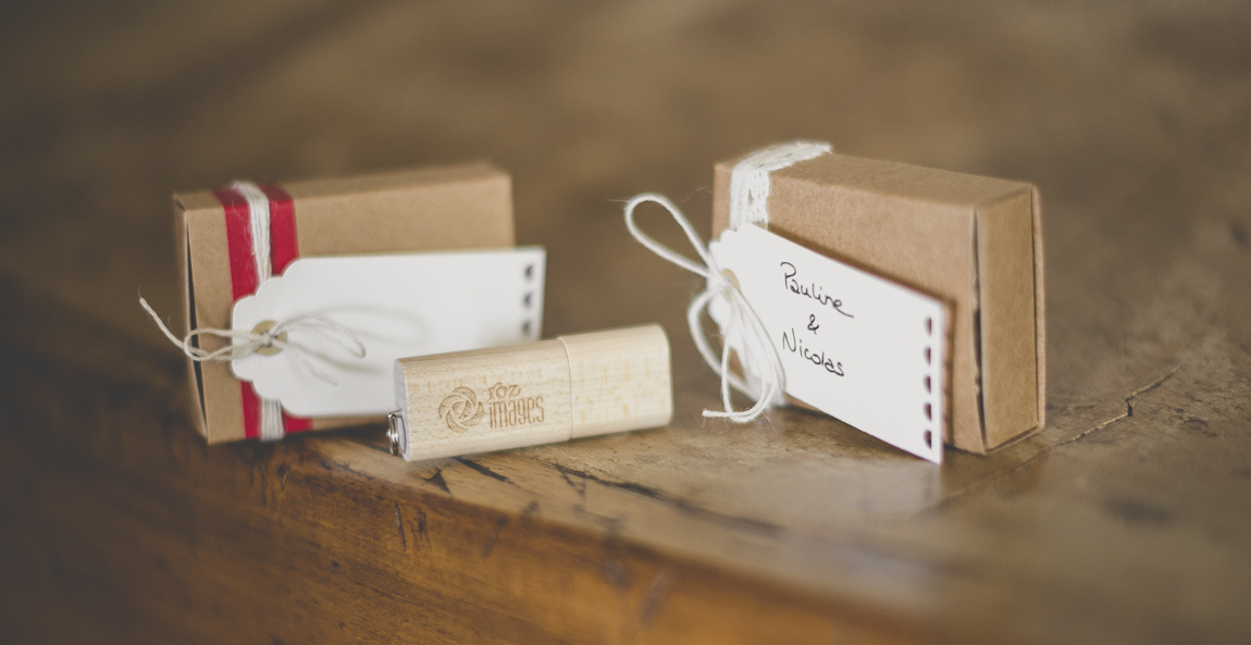 Clé USB et packaging pour Photographe - clé USB personnalisée et petites boites avec etiquettes - Photographe Toulouse