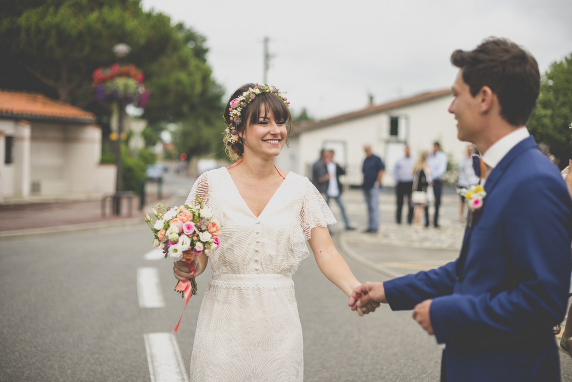 Reportage mariage Toulouse - mariés avant cérémonie civile - Photographe mariage