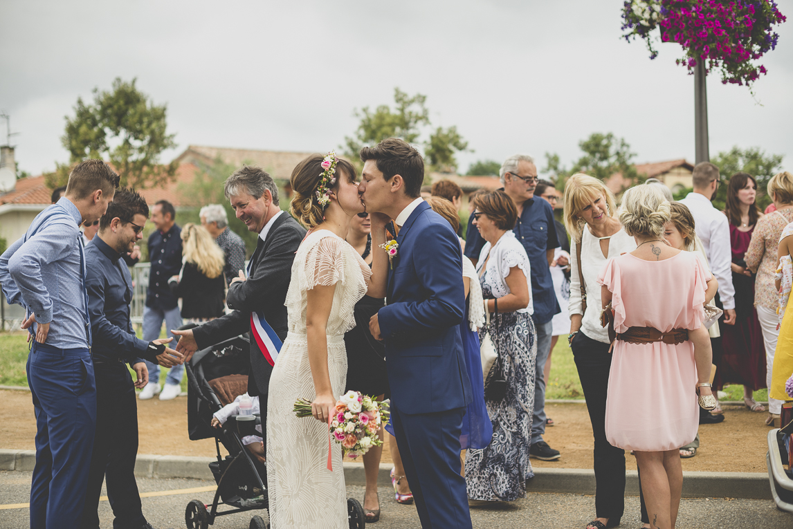 Reportage mariage Toulouse - mariés avant cérémonie civile - Photographe mariage