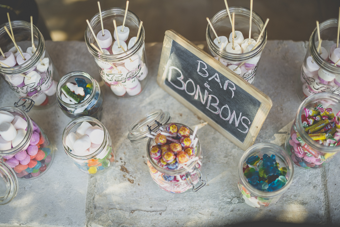 Reportage mariage Sud-Toulousain - bar à bonbons - Photographe mariage