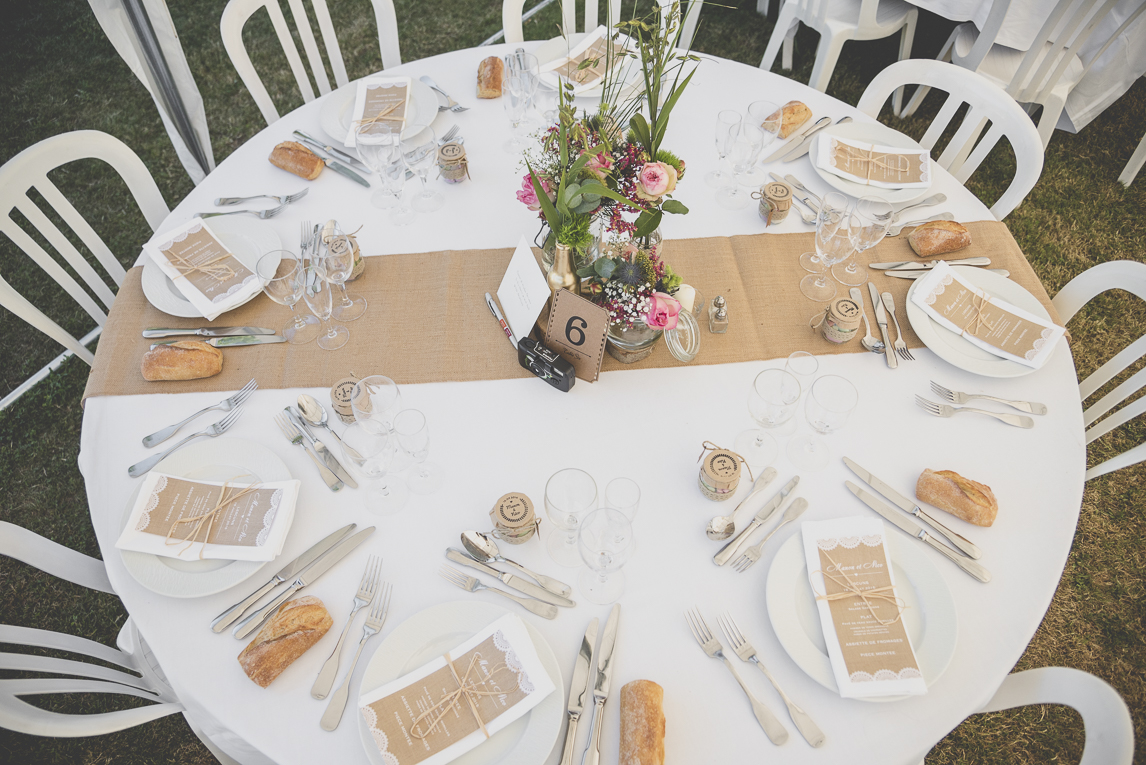 Reportage mariage Sud-Toulousain - décoration de table - Photographe mariage