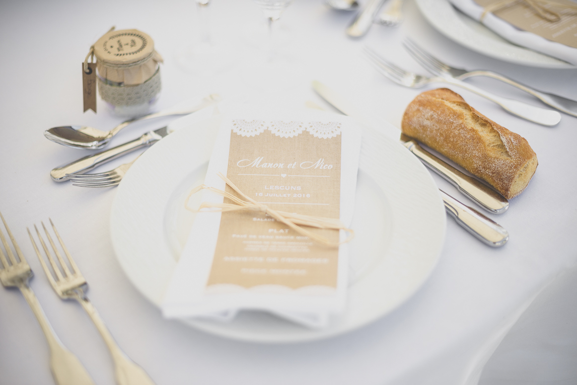 Reportage mariage Sud-Toulousain - décoration de table - Photographe mariage