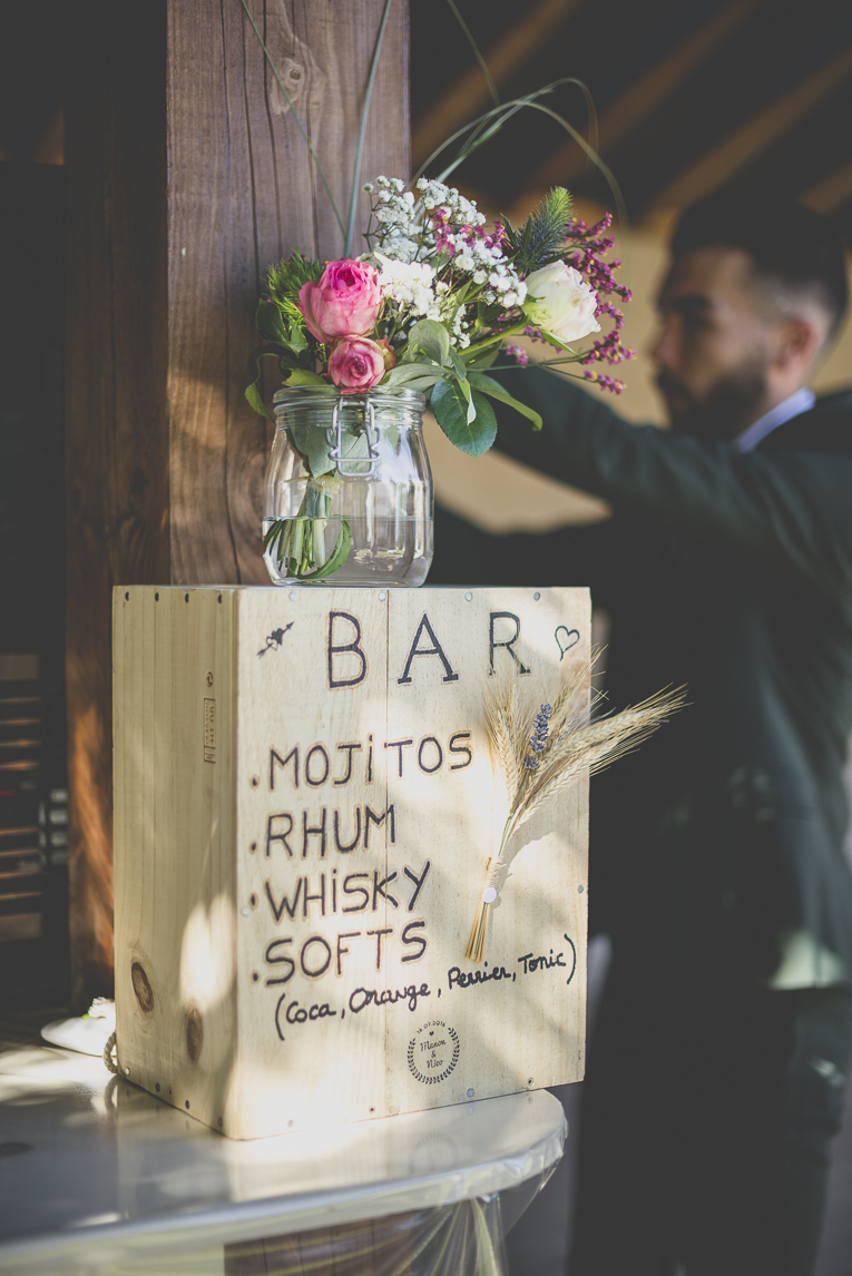 Reportage mariage Sud-Toulousain - décoration bar - Photographe mariage