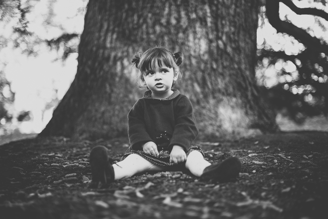 Family photo session - little girl sitting under a tree - Family Photographer