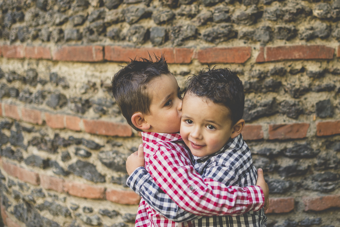 Family photo session - two little boys hugging - Family Photographer