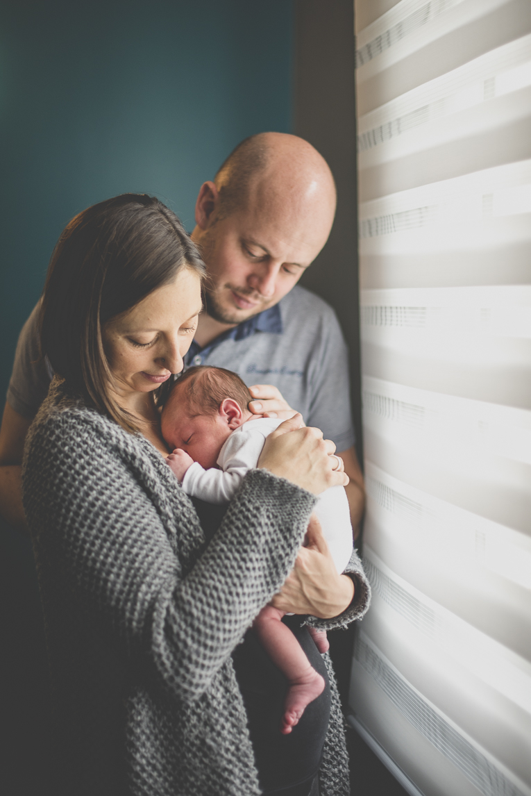 Newborn photo-shoot - dad mum and baby - Newborn Photographer