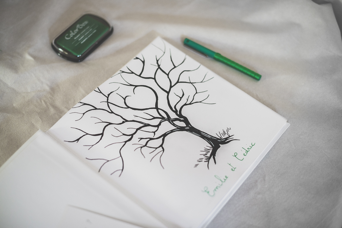 Winter Wedding Photography - tree drawing in notebook - Wedding Photographer