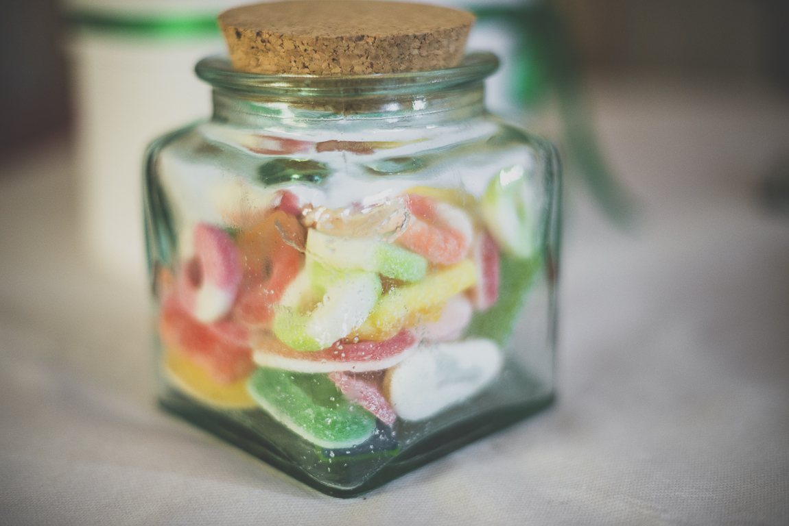 Winter Wedding Photography - colourful sweets in jar - Wedding Photographer