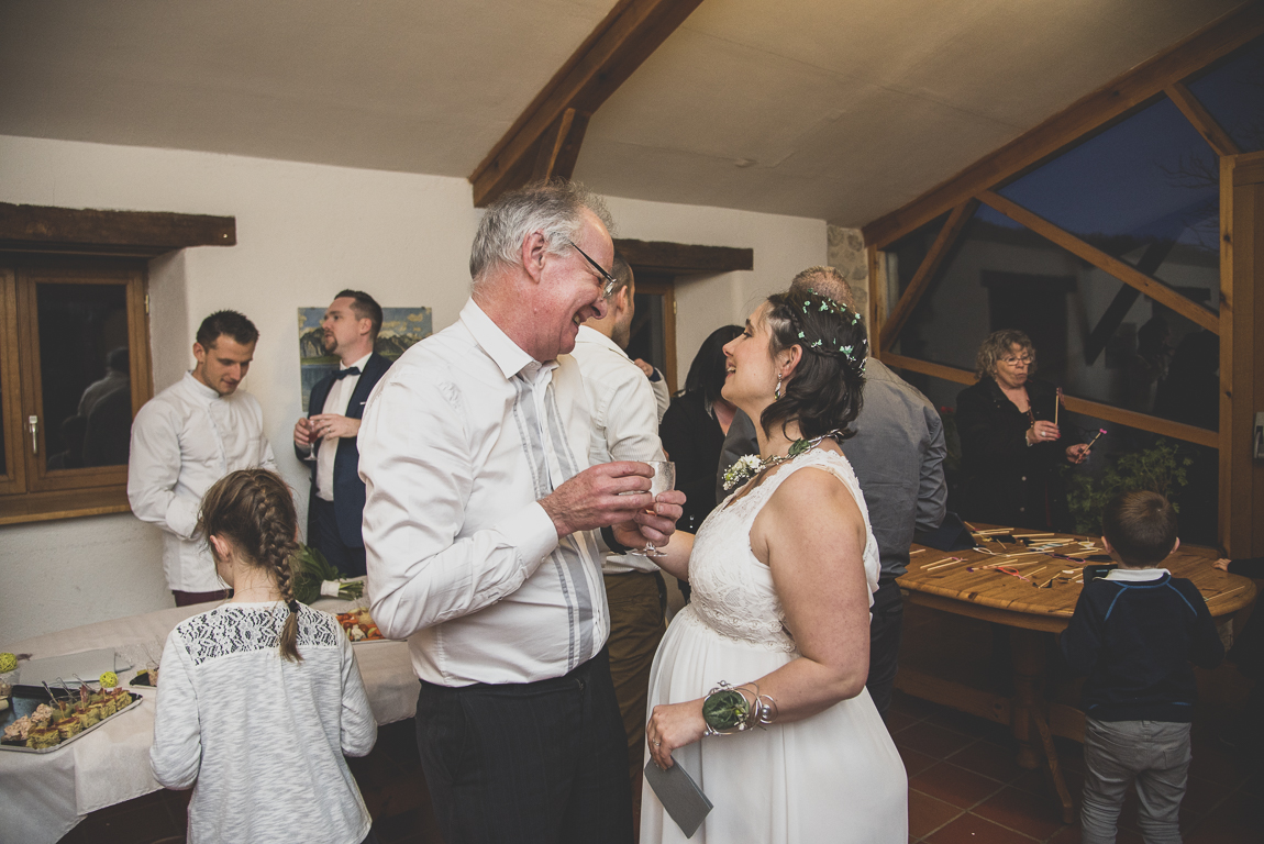 Winter Wedding Photography - bride and her dad at reception - Wedding Photographer