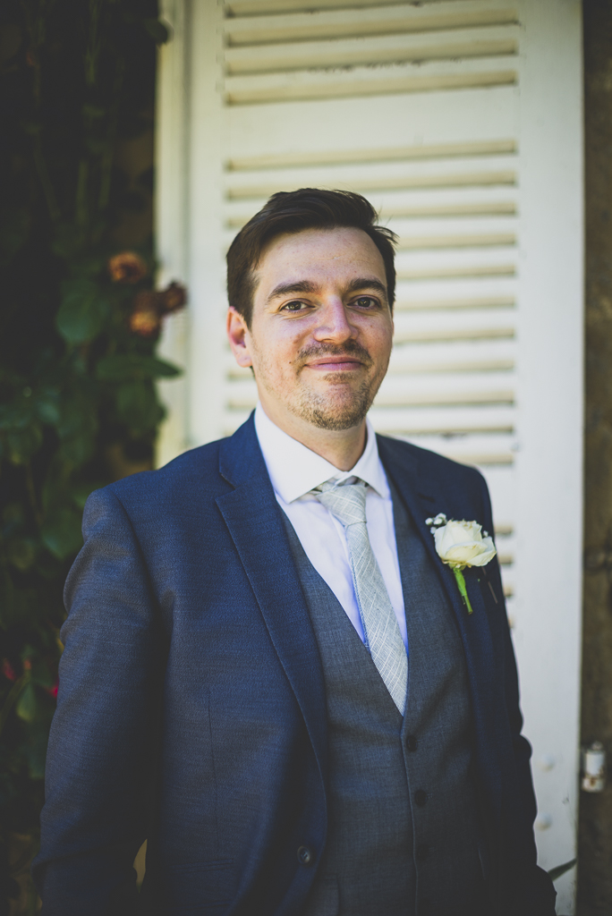 Wedding Photography French château - portrait of groom - Wedding Photographer