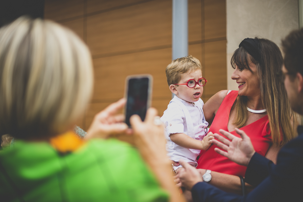 Wedding Photography Toulouse - little boy being taken in picture - Wedding Photographer