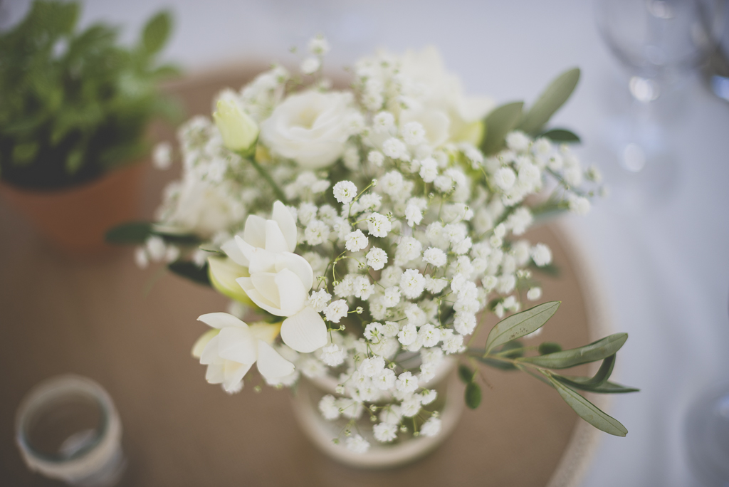 Reportage mariage Toulouse - fleurs sur table - Photographe mariage