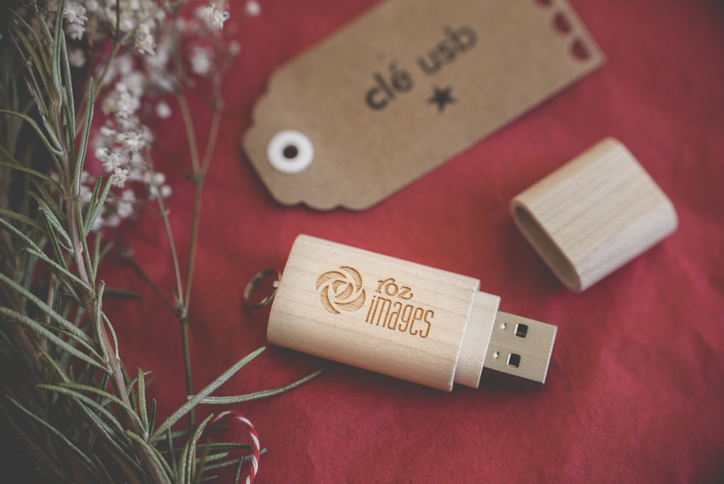 Nouveau packaging photographe cle usb tirages - cle usb en bois avec gravure - Photographe Toulouse