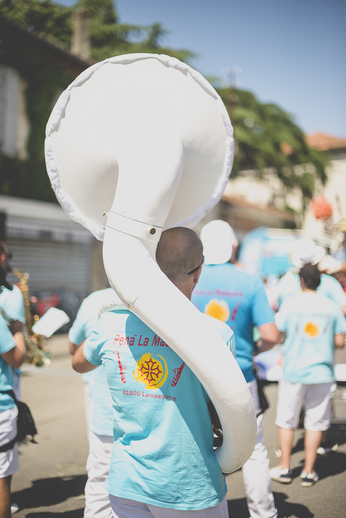 Fete des fleurs Cazeres 2018 - joueur de soubassophone - Photographe Haute-Garonne