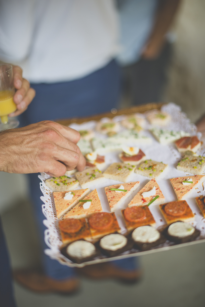 Reportage mariage Haute-Garonne - canapés pendant vin d'honneur - Photographe mariage Saint-Gaudens