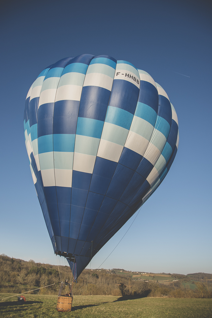 Photos vol montgolfière Haute-Garonne - gonflage du ballon - Photographe Toulouse