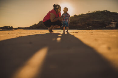 rozimages - portrait photography - family session - mother and son on the beach - Broome, Australia